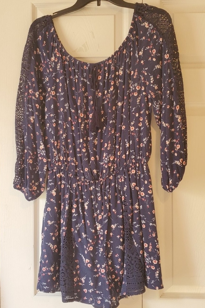 Floral long sleeve romper